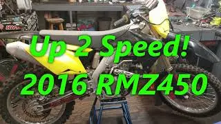 1:11 RMZ450 2016 Up 2 Speed! Checking valves, brake work, Chain and sprockets, and balancing wheel
