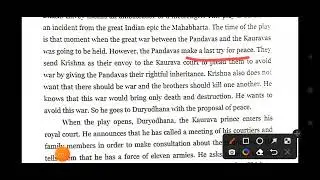 Hindi translation of the Long answer type question of The Envoy by Bhasa..