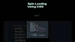 CSS Spin Loading Animation | #shorts #css #animation