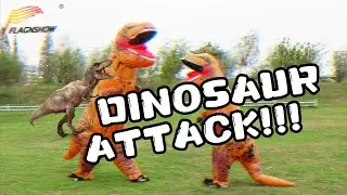 Funny Halloween inflatable T-REX dinosaur costume | Jurassic Park