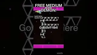 FREE medium demon in geometry dash 2.2! (Secret way demon)