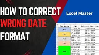 How to correct wrong date format in MS Excel in Urdu & Hindi