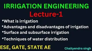 Irrigation Engineering Lecture 1