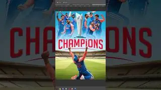 I made a Victory Poster For Indian Cricket Team Using Photoshop #shorts #worldcup #viralvideo