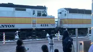 Grand Canyon Railroad backing out of the Williams station