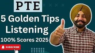 PTE listening 5 Golden tips how to get 90 scores ( Gurwinder PTE )