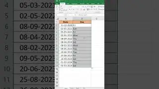 Find day using text formula in excel. #excel #formula