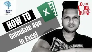 Basic Excel- DATEDIF Age Calculation- Hindi