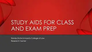FSU Law Study Aids