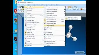 Chem3D tutorial / showing Lone Pair electrons  and Solid Spheres the van der Waals radius
