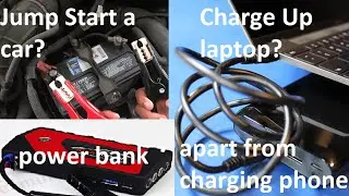 Power Bank Jump Start Cars (must have for MCO/Lockdown) + Charge Laptop + Charge Phone