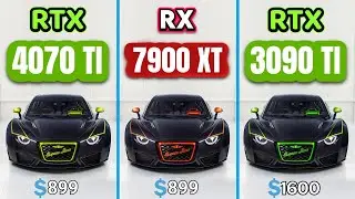 RTX 4070 Ti vs 3090 Ti vs RX 7900 XT - SIDE BY SIDE GAMEPLAY