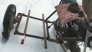 Обзор мопеда с коляской. Часть 1