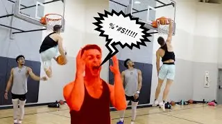 Did I finally hit the between the legs dunk?! Dunkademics Session With Pro's!