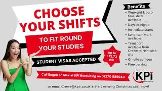 Students - Earn up to £254 for 20 hours work between now and Christmas.