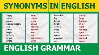 Common synonyms words in English you need to know - English Grammar | Engvid123