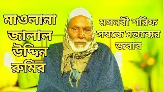 মাওলানা জালাল উদ্দিন রুমির মসনবী শরিফ সম্বন্ধে মন্তব্যের জবাব।