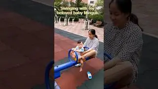 Swinging with my beloved baby Minguk.