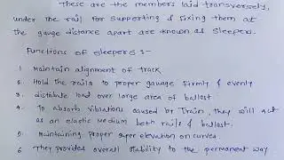 Sleepers & Function of Sleepers