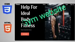 How to make gym website page using html and css || 