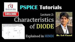 Diode Characteristics Using PSPICE 9.1  (Characteristics of P-N Junction Diode in PSPICE)