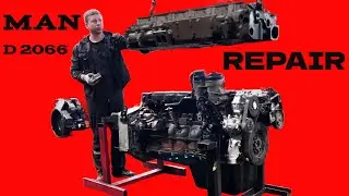 repair of the internal combustion engine D2066 LF 70 from the MAN car