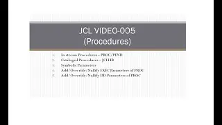 JCL | Job Control Language | 05 | Instream and Catalog Procedures