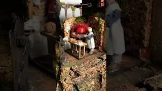 Borgo Settecento forno mulino 45x60x45 cm presepe napoletano 8-10 cm