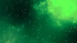 Abstract Green Fire Sparkle Background