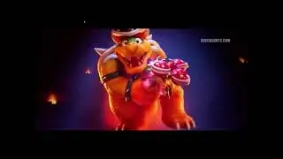 Bowser practicing how he will rizz up peach (bad ending)