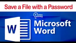 How to save a word file with password