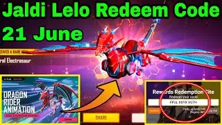 FREE FIRE REDEEM CODE TODAY | 21 JUNE | REDEEM CODE FREE FIRE | FF REDEEM CODE TODAY 21 JUNE