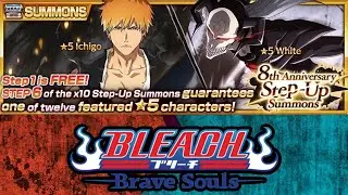 ДРУГ ОТКРЫВАЕТ НА МОЕМ АККАУНТЕ ВИТРИНУ "8TH ANNIVERSARY STEP-UP"| Bleach Brave Souls 101#