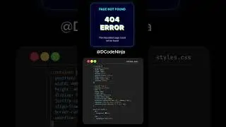Create a Glowing 404 Error Page with HTML & CSS | No JS Needed!