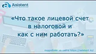 Что такое лицевой счет в налоговой и как с ним работать? asistent.kz