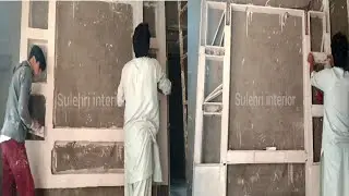 How to make 3D wall ceiling design / wall celing for LED tv / مکتبہ جبس بورد / DIY gypsum bord