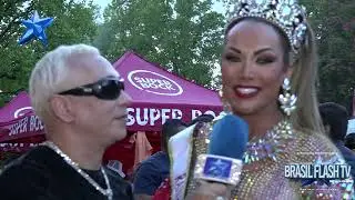 Camila Prins em entrevista com River Flashtv durante o www.lausannecarnaval.ch 2024