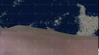 Sand on a green screen hand cleaning sand from keyed background, with alpha channel, for intro