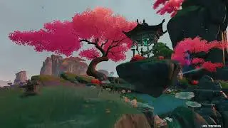 [Genshin] Scenery - Teahouse and Blossom in the Rain [Ambient]