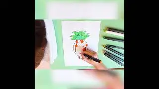 Рисуем АНАНАСИК | Draw a PINEAPPLE | #Shorts