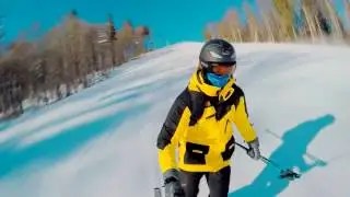 Буковель 2017, второй раз стою на лыжах.