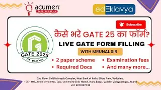Live Online Form filling of GATE 2025