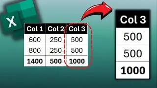 How to Extract Specific columns from a big data set in Excel (CHOOSECOLS function tutorial)