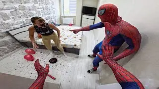 TWINS SPIDER-MAN ESCAPING ANGRY MOM (PARKOUR POV by 