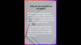 Why do we need Room Database?