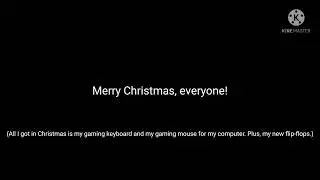 Merry Christmas, everyone!
