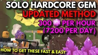 SOLO HARDCORE GEM GRIND | UPDATED METHOD (SHOTGUNNER + ACE METHOD) | ROBLOX Tower Defense Simulator