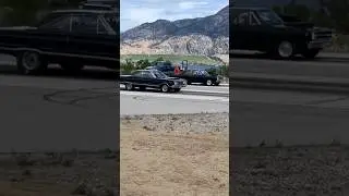 Muscle cars drag racing