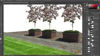 Inserting Grass in Photoshop Perspectives