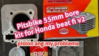 PITSBIKE 55MM BORE || Honda beat fi V2 review ||Dapat mong malaman about pitsbike